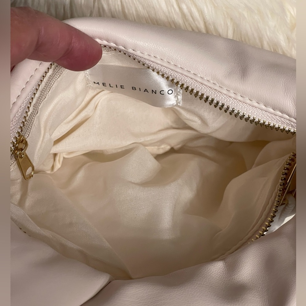 MELIE BIANCO Alexandra Vegan Top Handle Bag In Cream - Picture 16 of 16